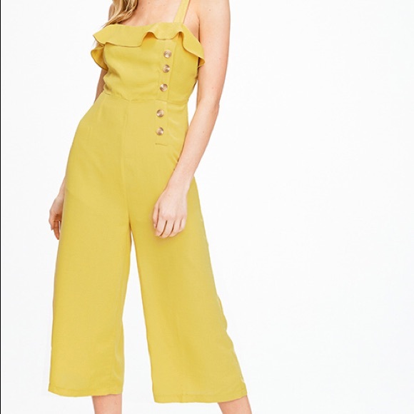 Apron Front Ruffled Jumpsuit - Picture 3 of 3